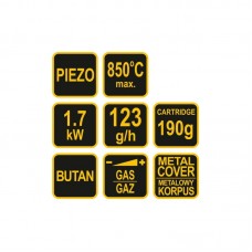 73404 VOREL Lampa cu gaz, cu aprindere piezo-elect..